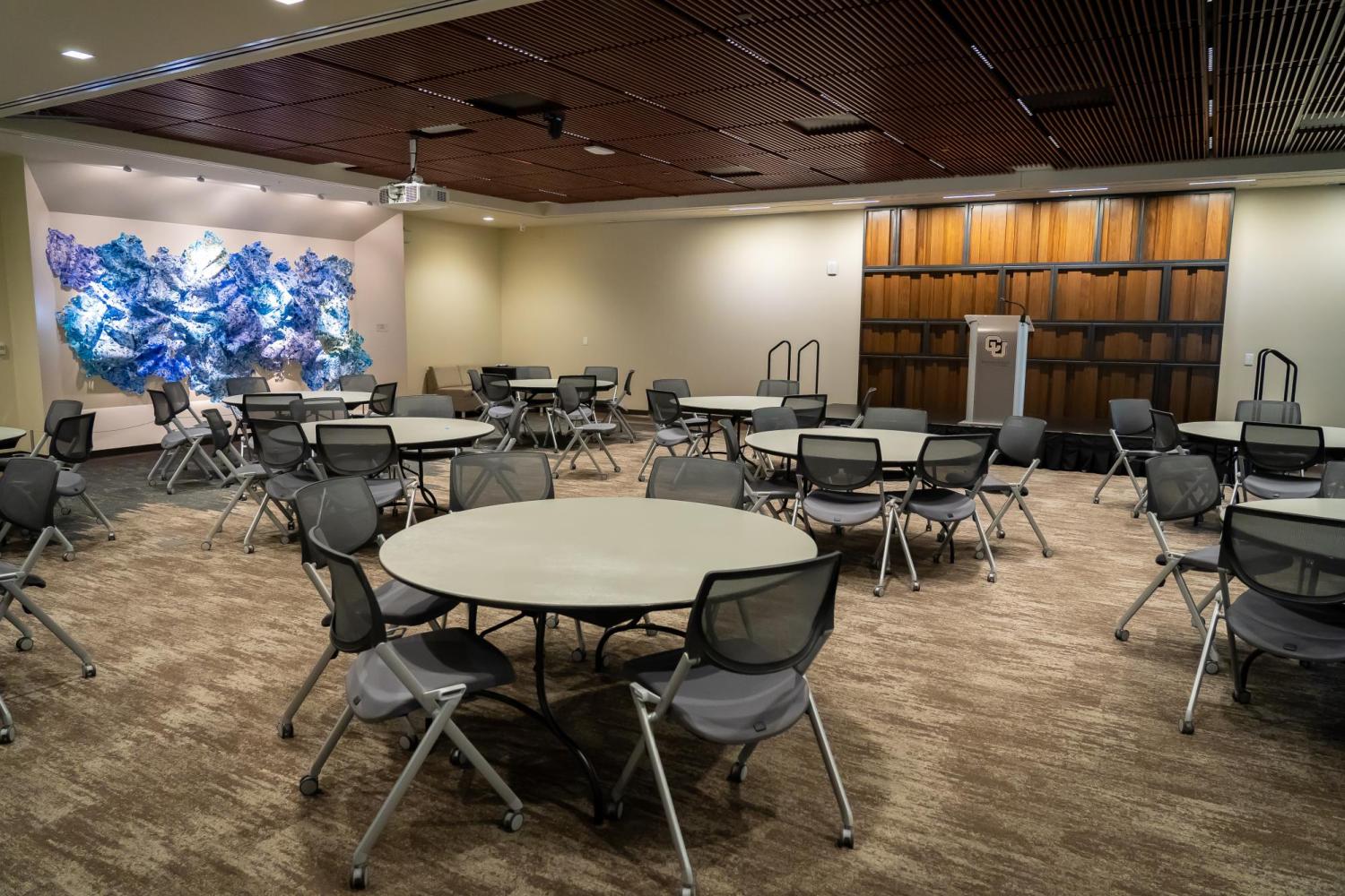 Inside of Jake Jabs Event Center facing South