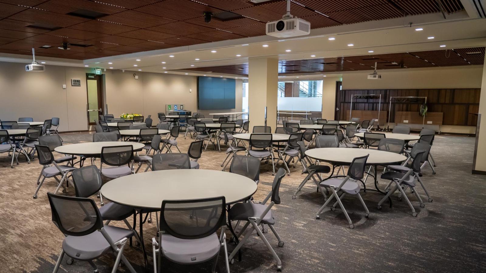 Inside of Jake Jabs Event Center facing East